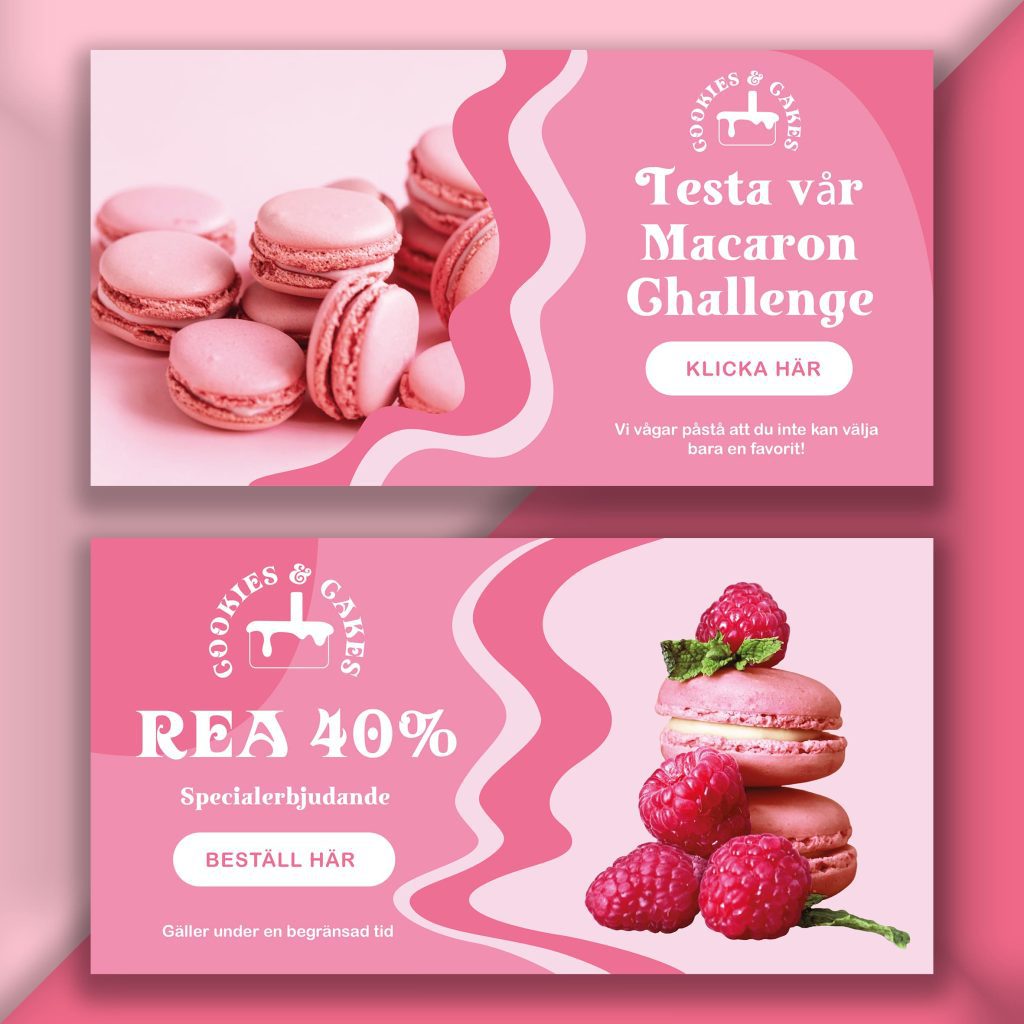 Cookies and Cakes pink macarons