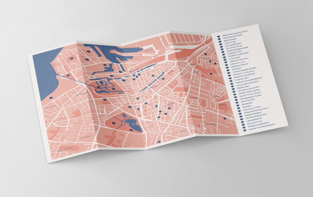 Malmö map brochure