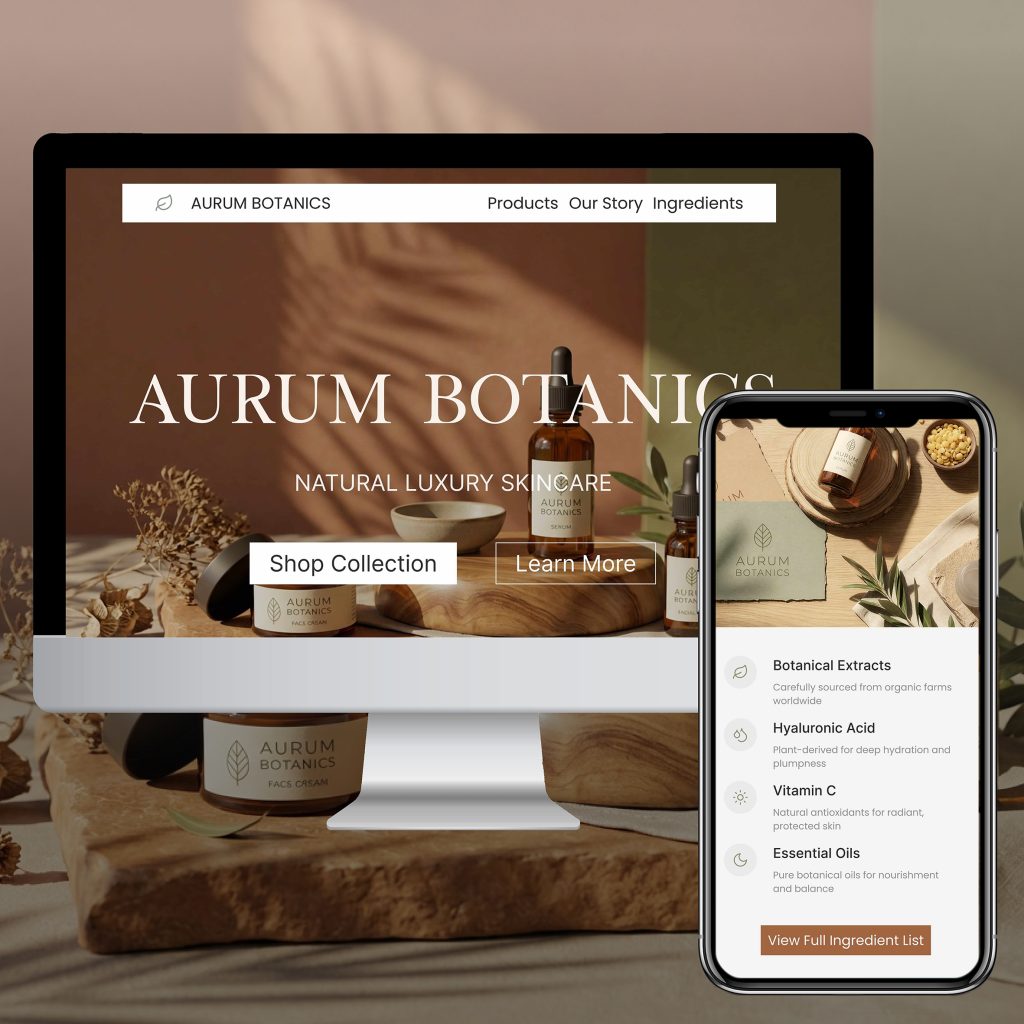 Aurum Botanics ui-ux 1